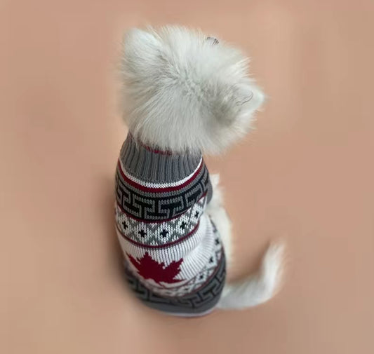 Winter Maple Leaf Sweater