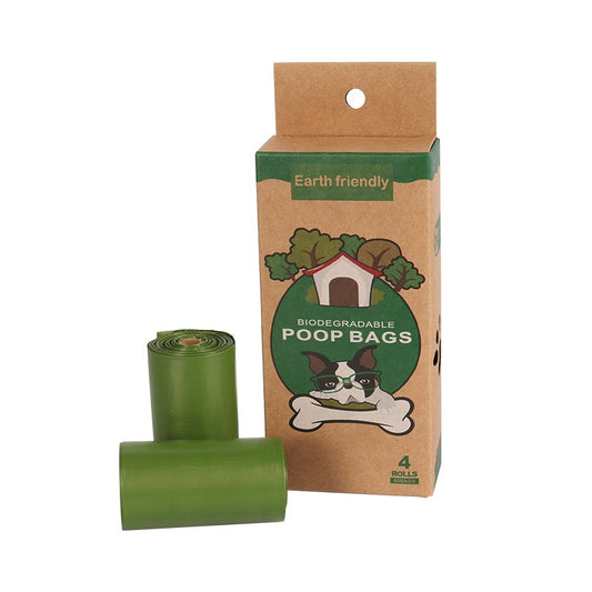 Eco-Friendly Biodegradable Dog Poop Waste Bags (4 Rolls + Dispenser)