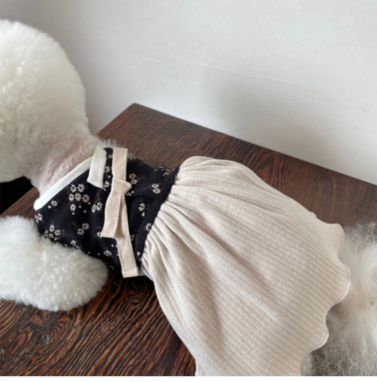 Korean Traditional Hanbok Suit for Dogs (Ivory)