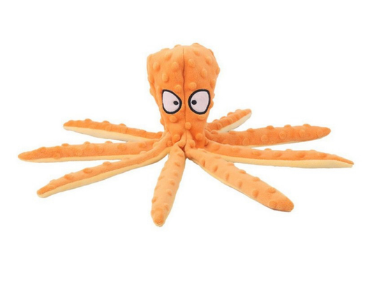 Orange Stuffed Octopus Toy