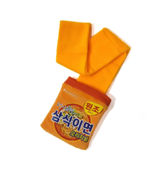 Korean Orange Ramen Soft Dog Toy