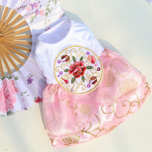 Korean Traditional Style Hanbok for Dog (Pink)